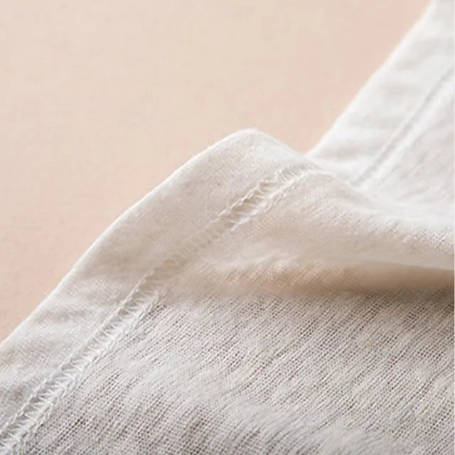 Men's Essential Solid-Color V-Neck Short-Sleeve Linen T-Shirt