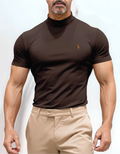 ⚡ Slim Muscle Fit Half Turtleneck Basic T-Shirt