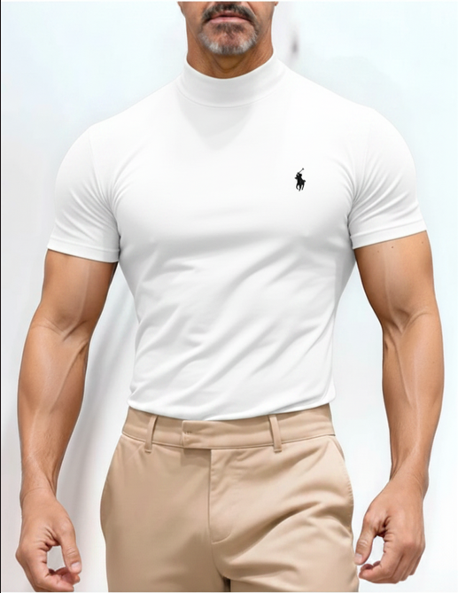 ⚡ Slim Muscle Fit Half Turtleneck Basic T-Shirt