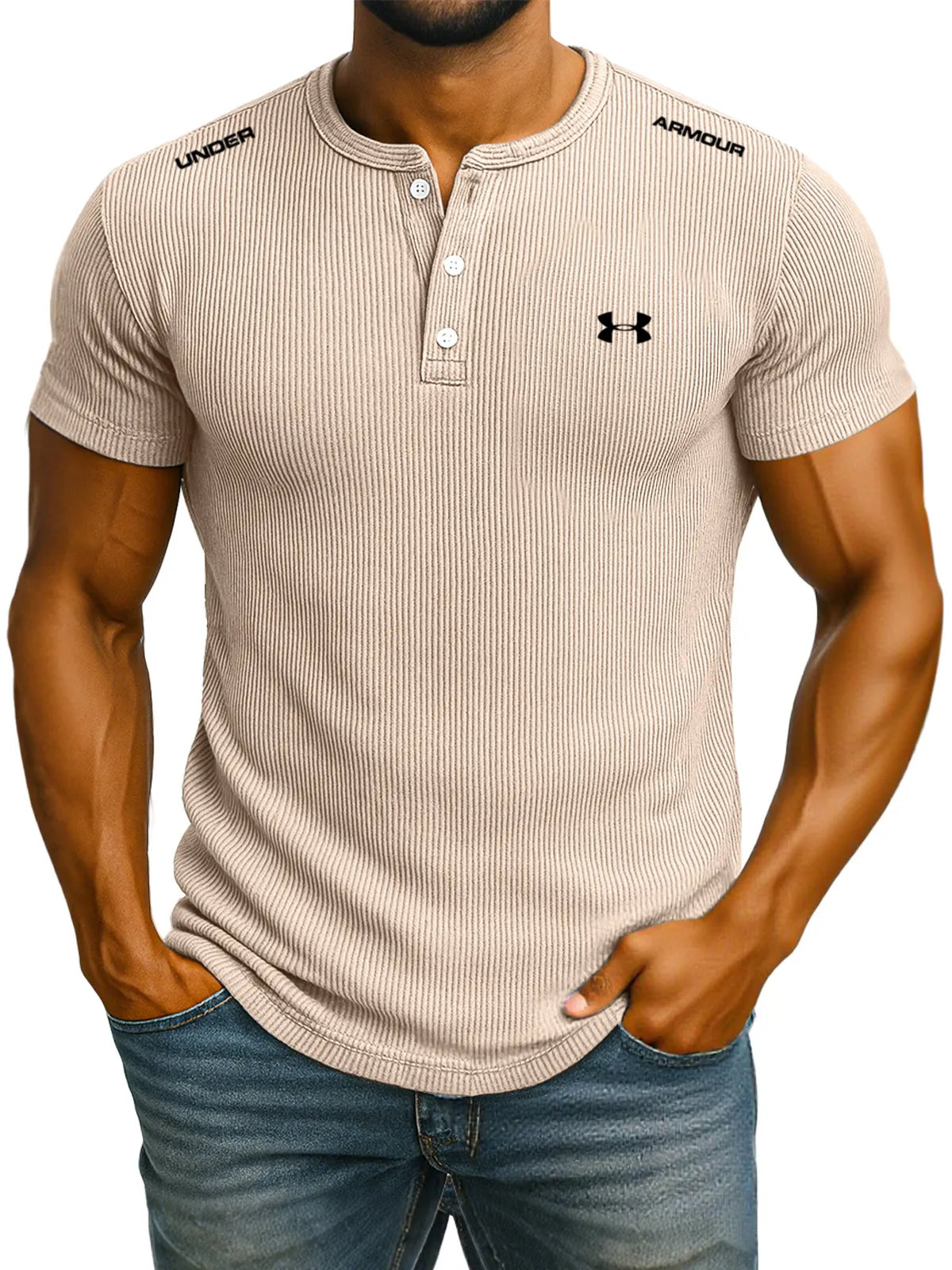 Men's Solid Color Short Sleeve Polo Shirts, Sports Casual Tops