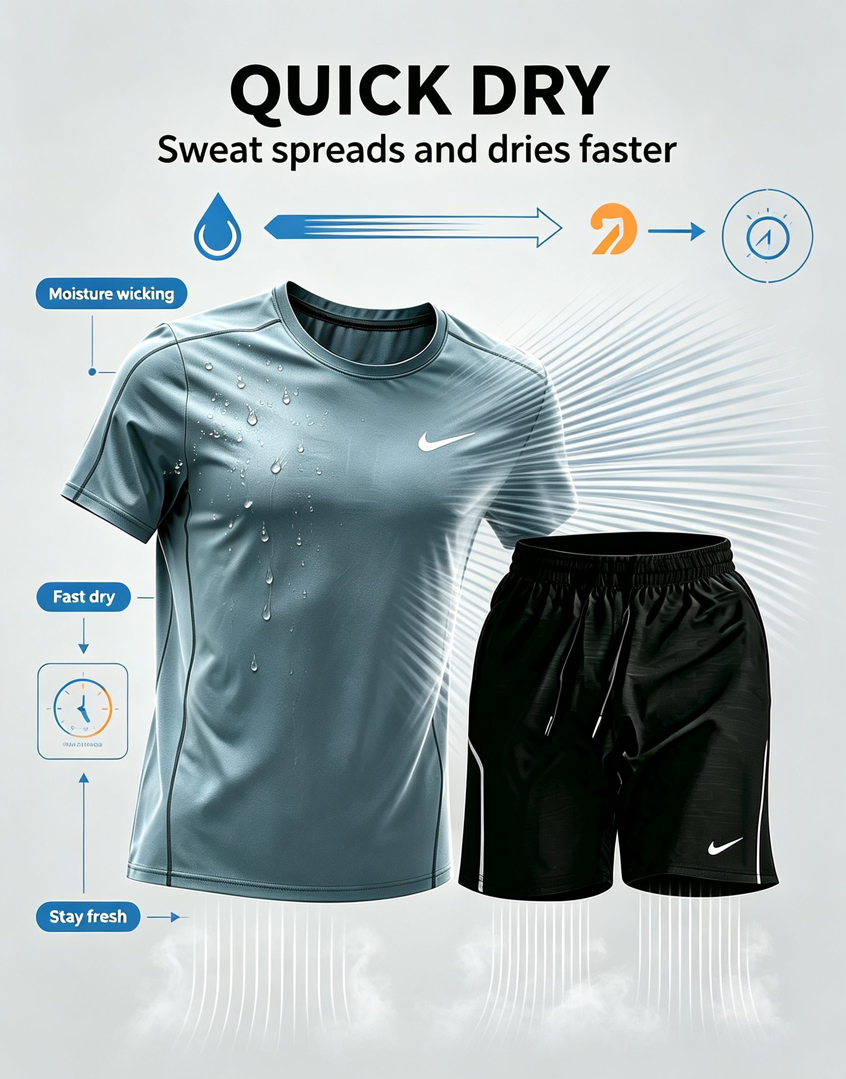 ✨ Quick dry cooling sports 2-piece set
