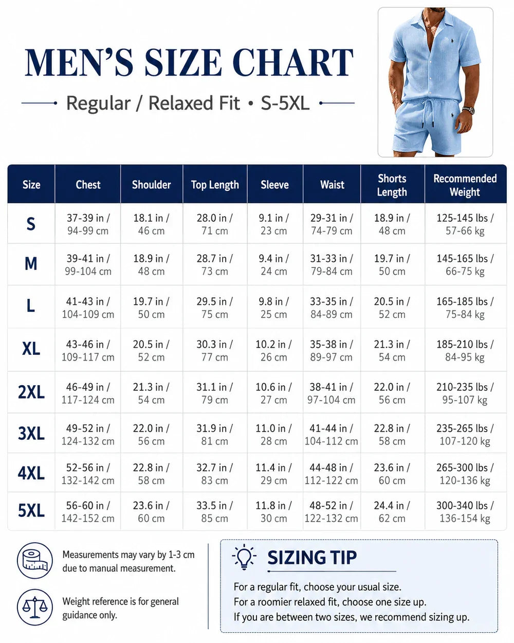 🔥 Men’s Waffle Textured Open Collar Shirt & Drawstring Shorts 2 Piece Set!