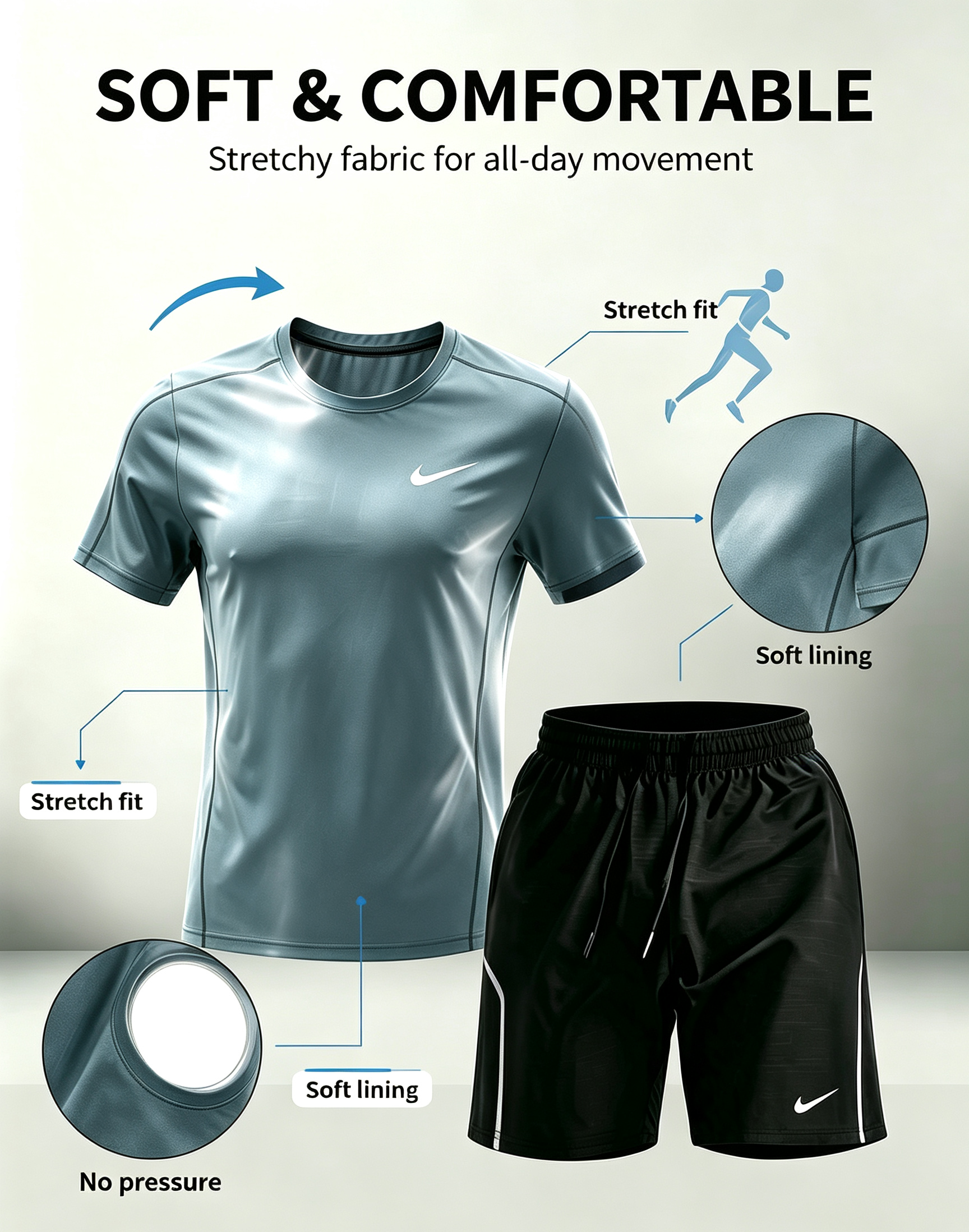 ✨ Quick dry cooling sports 2-piece set