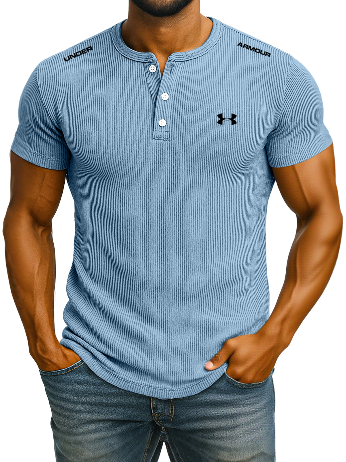 Men's Solid Color Short Sleeve Polo Shirts, Sports Casual Tops