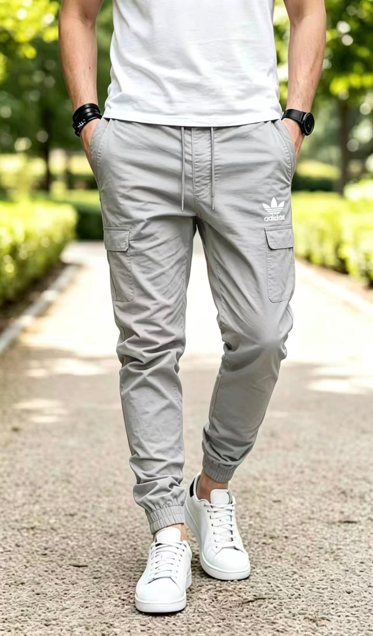 Adidas Trefoil Cargo Jogger Pants For Men