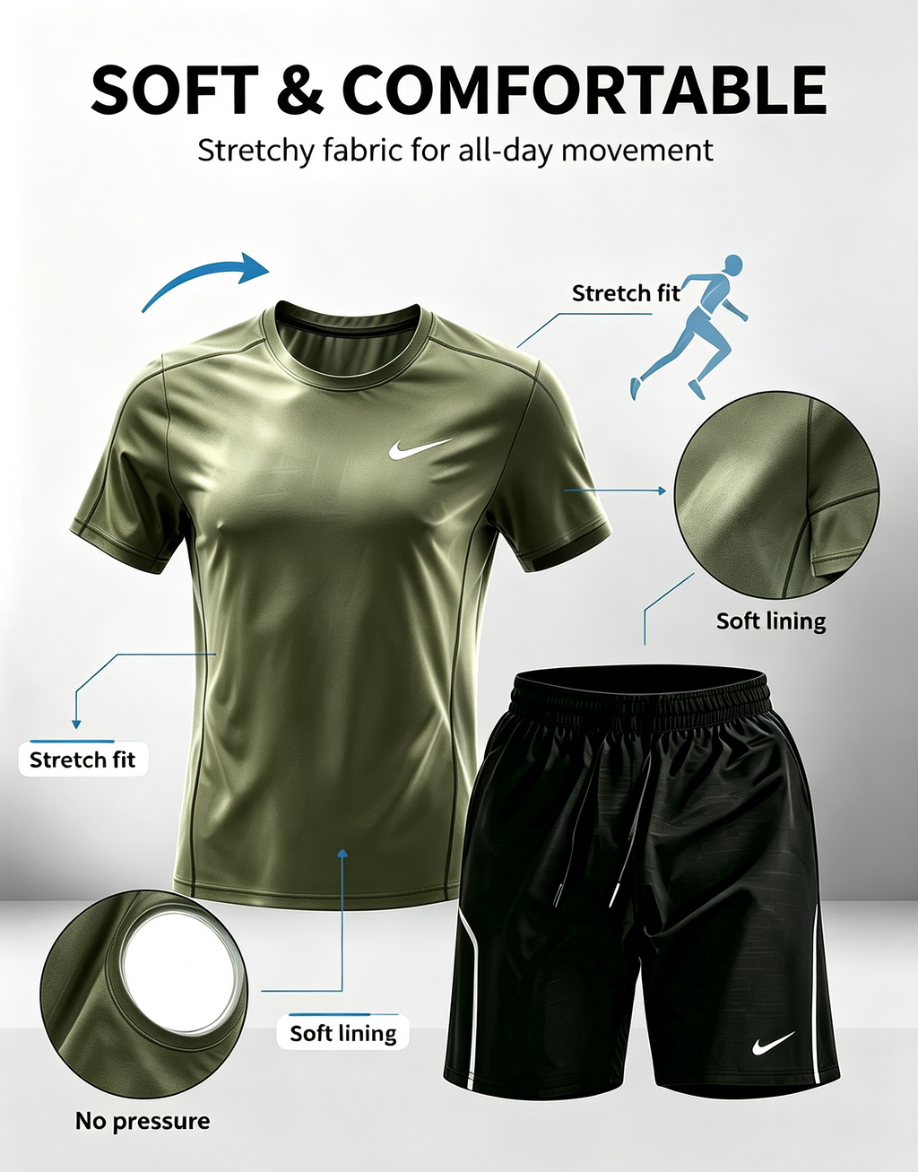 ✨ Quick dry cooling sports 2-piece set