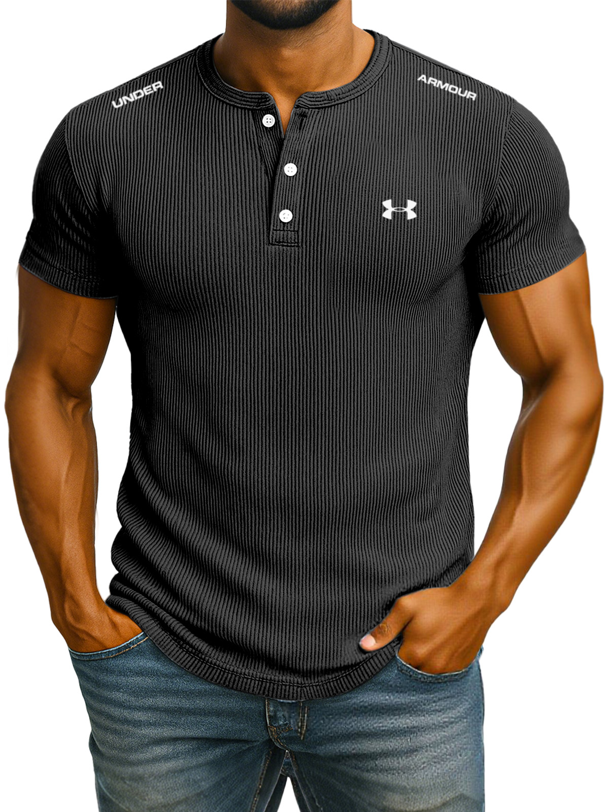 Men's Solid Color Short Sleeve Polo Shirts, Sports Casual Tops