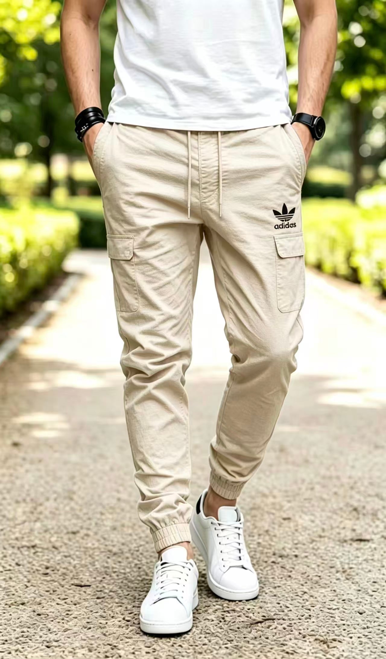 Adidas Trefoil Cargo Jogger Pants For Men