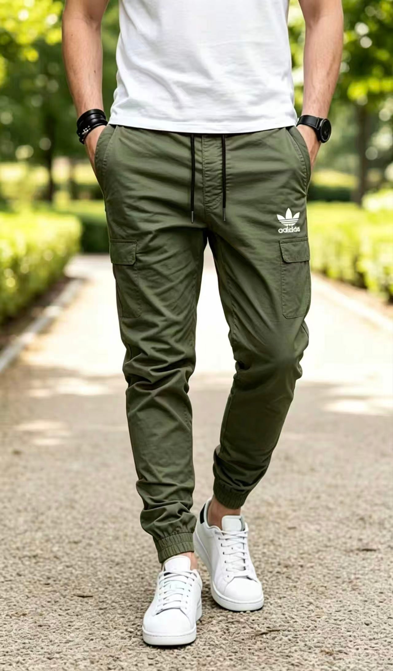 Adidas Trefoil Cargo Jogger Pants For Men