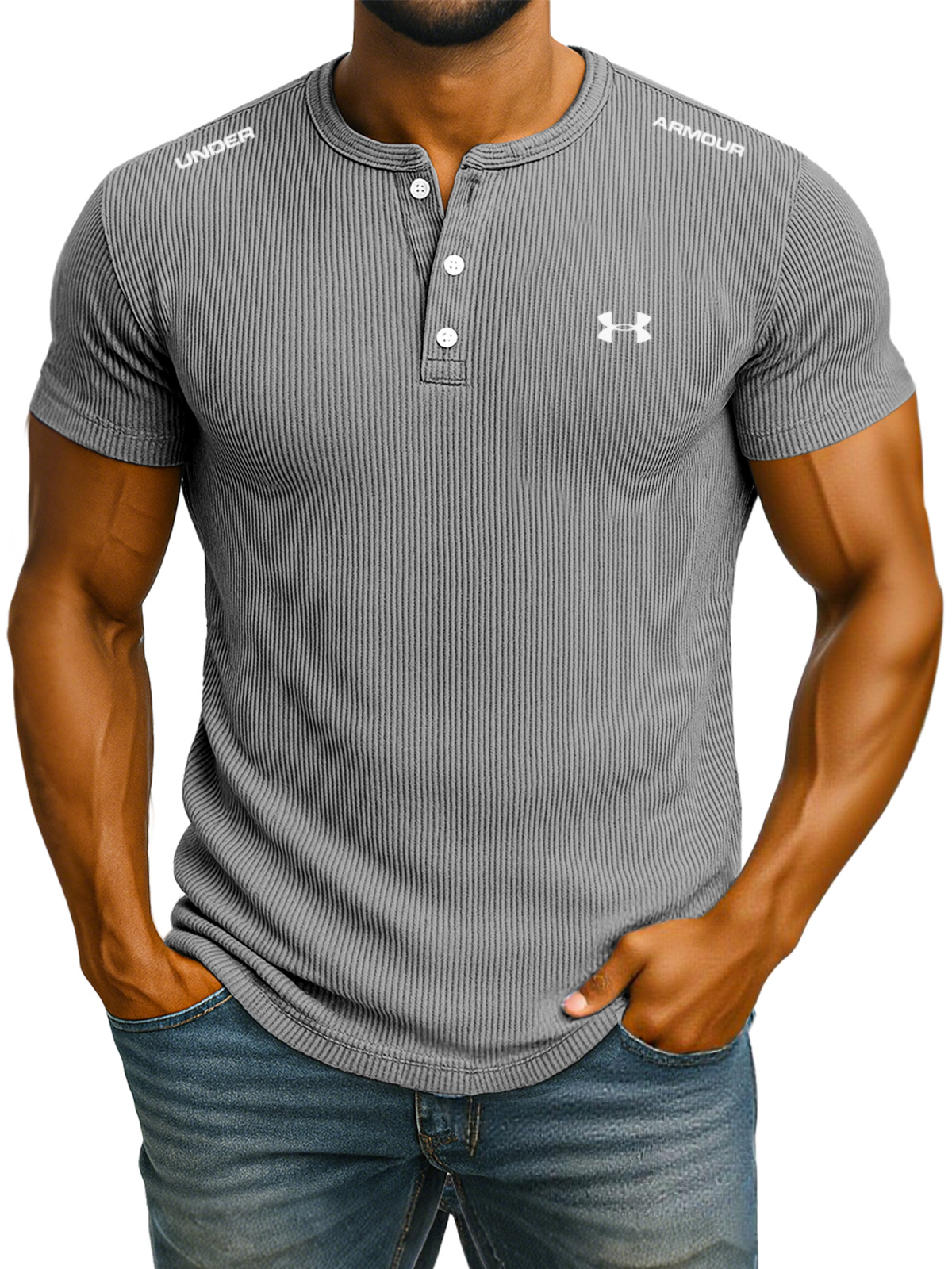 Men's Solid Color Short Sleeve Polo Shirts, Sports Casual Tops
