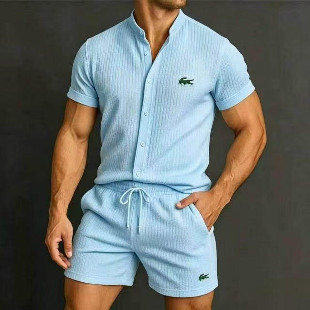 Multi-Color Lacoste Waffle Knit 2-Piece Matching Set Limited Flash Sale