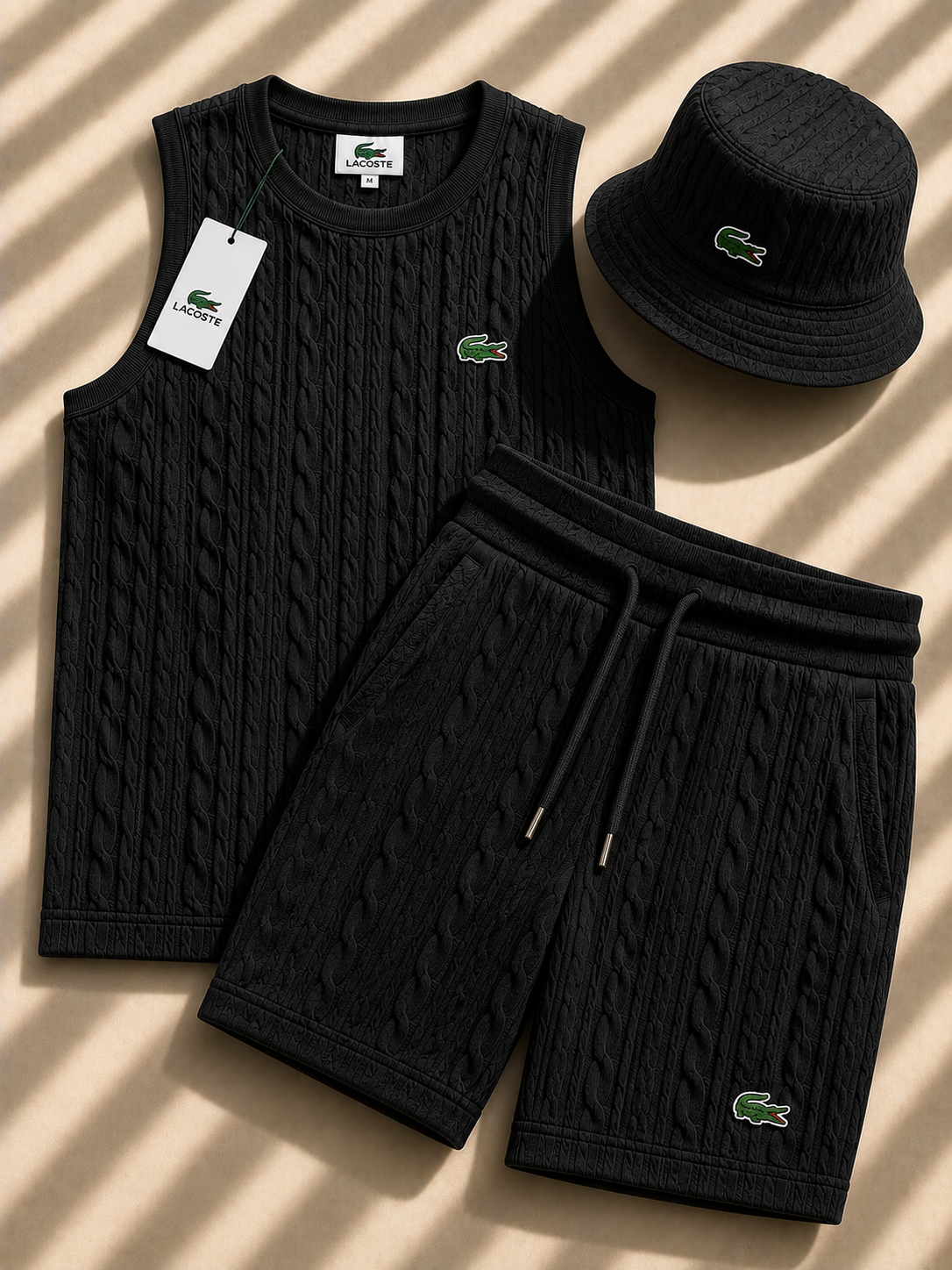 Men Soft Knit Vest Co-Ord Set