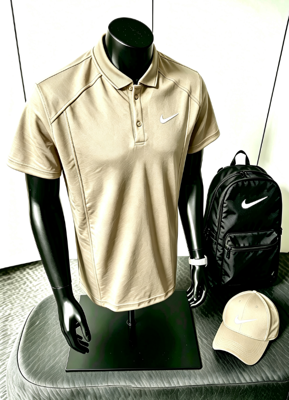 Nike Stand Collar Polo + Backpack + Cap 3-Piece Set