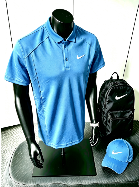 Nike Stand Collar Polo + Backpack + Cap 3-Piece Set