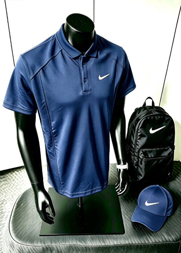 Nike Stand Collar Polo + Backpack + Cap 3-Piece Set