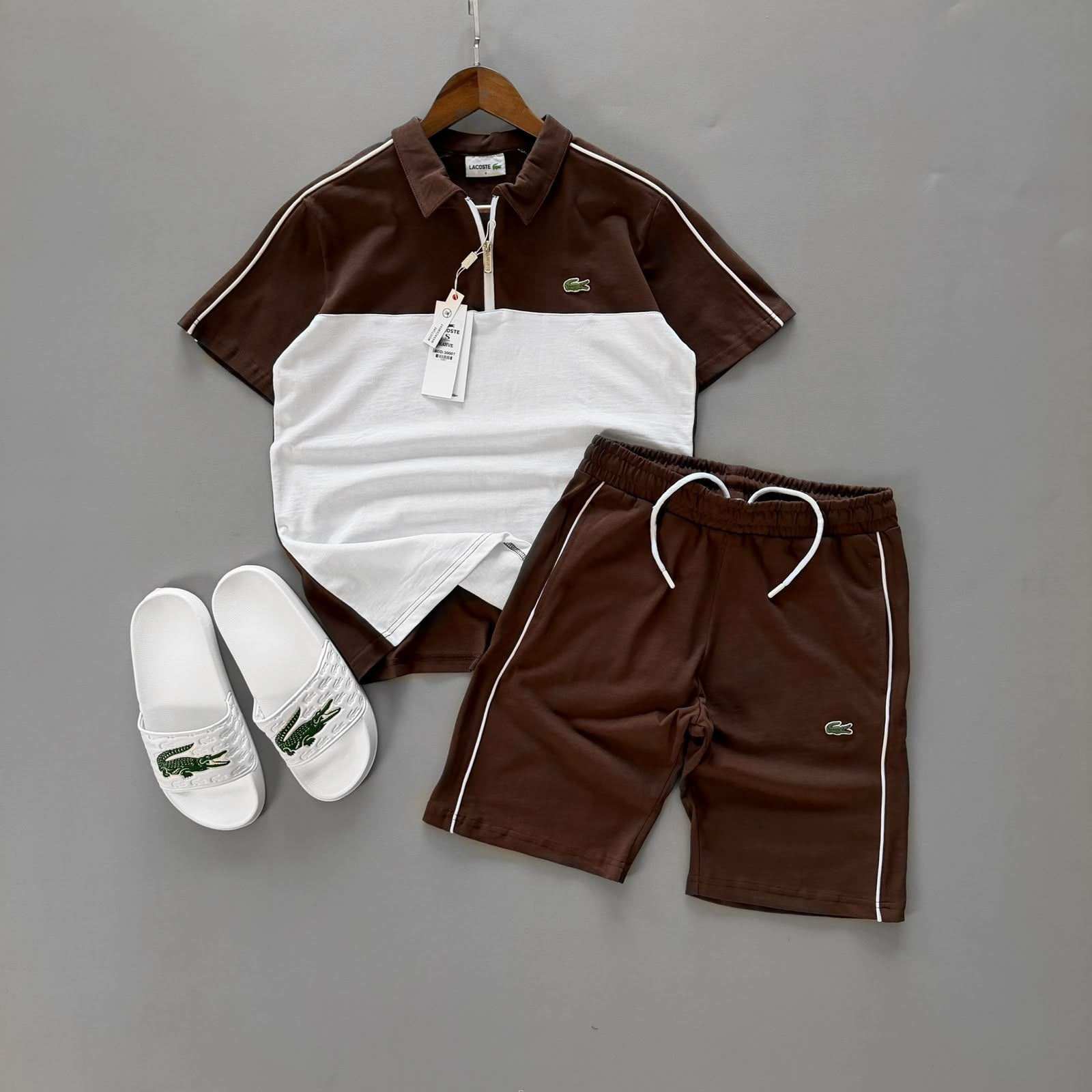Lacoste Two-Tone Top & Bottom Set