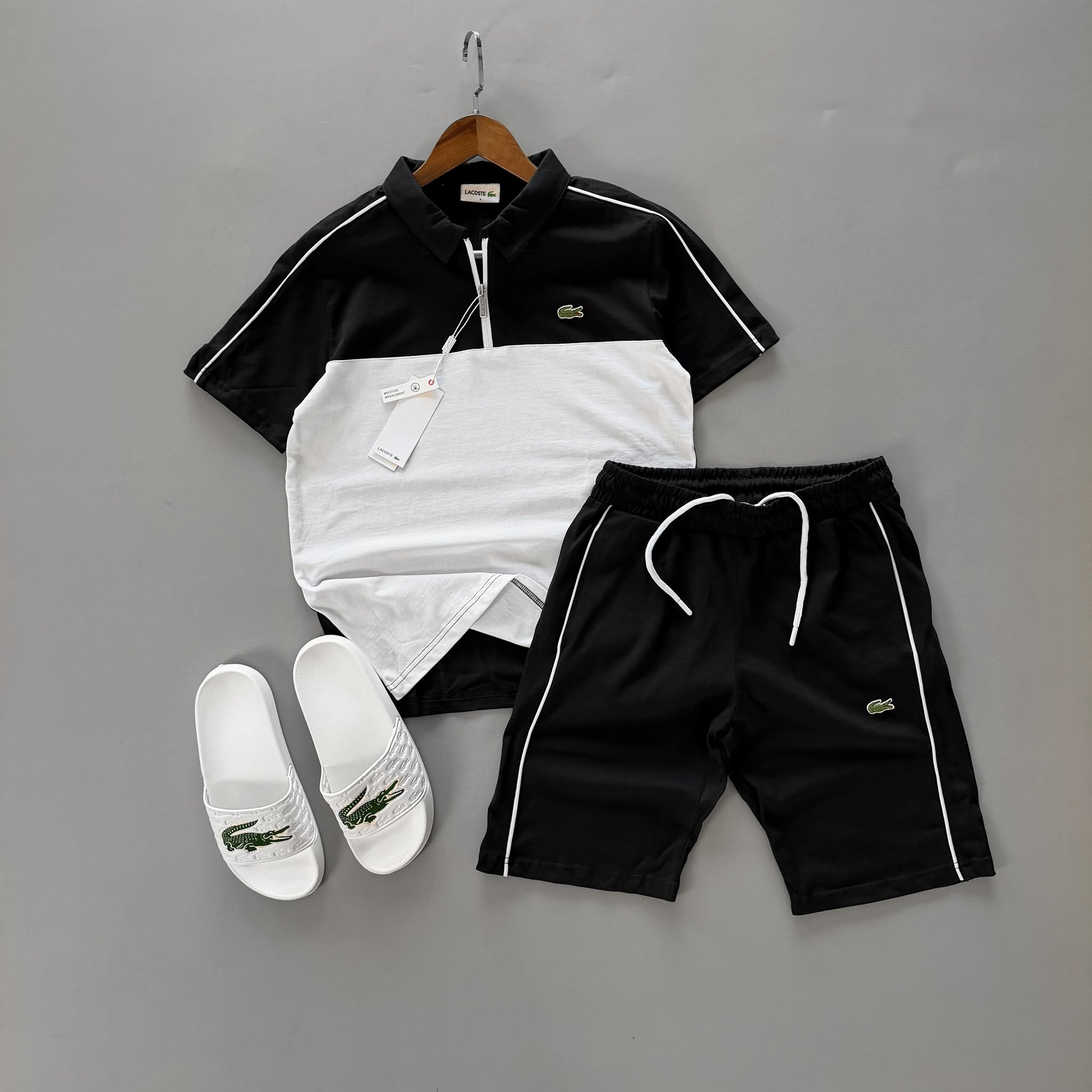 Lacoste Two-Tone Top & Bottom Set
