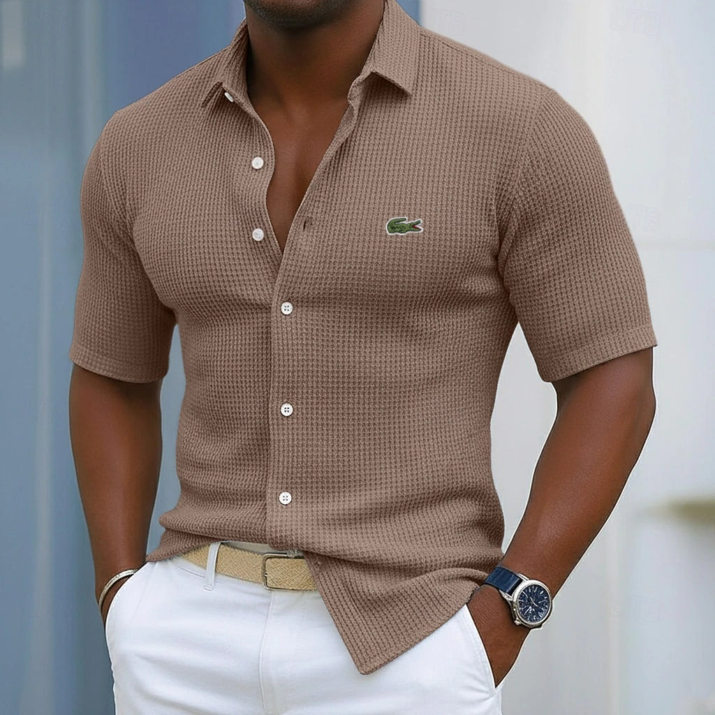 Men's Pure Cotton Casual Short-Sleeve Shirt
