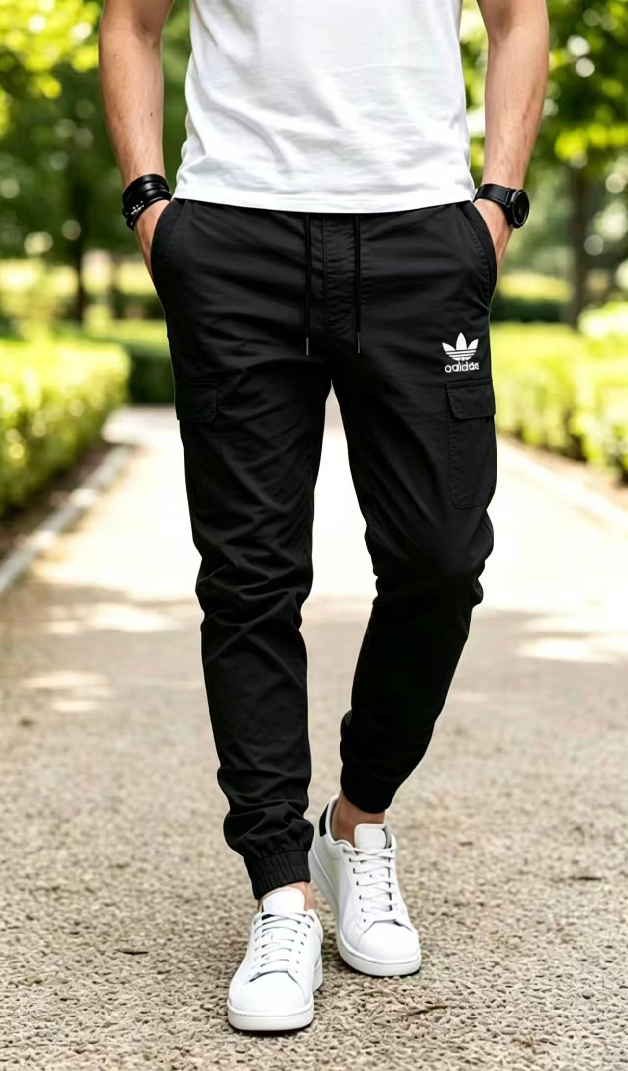 Adidas Trefoil Cargo Jogger Pants For Men