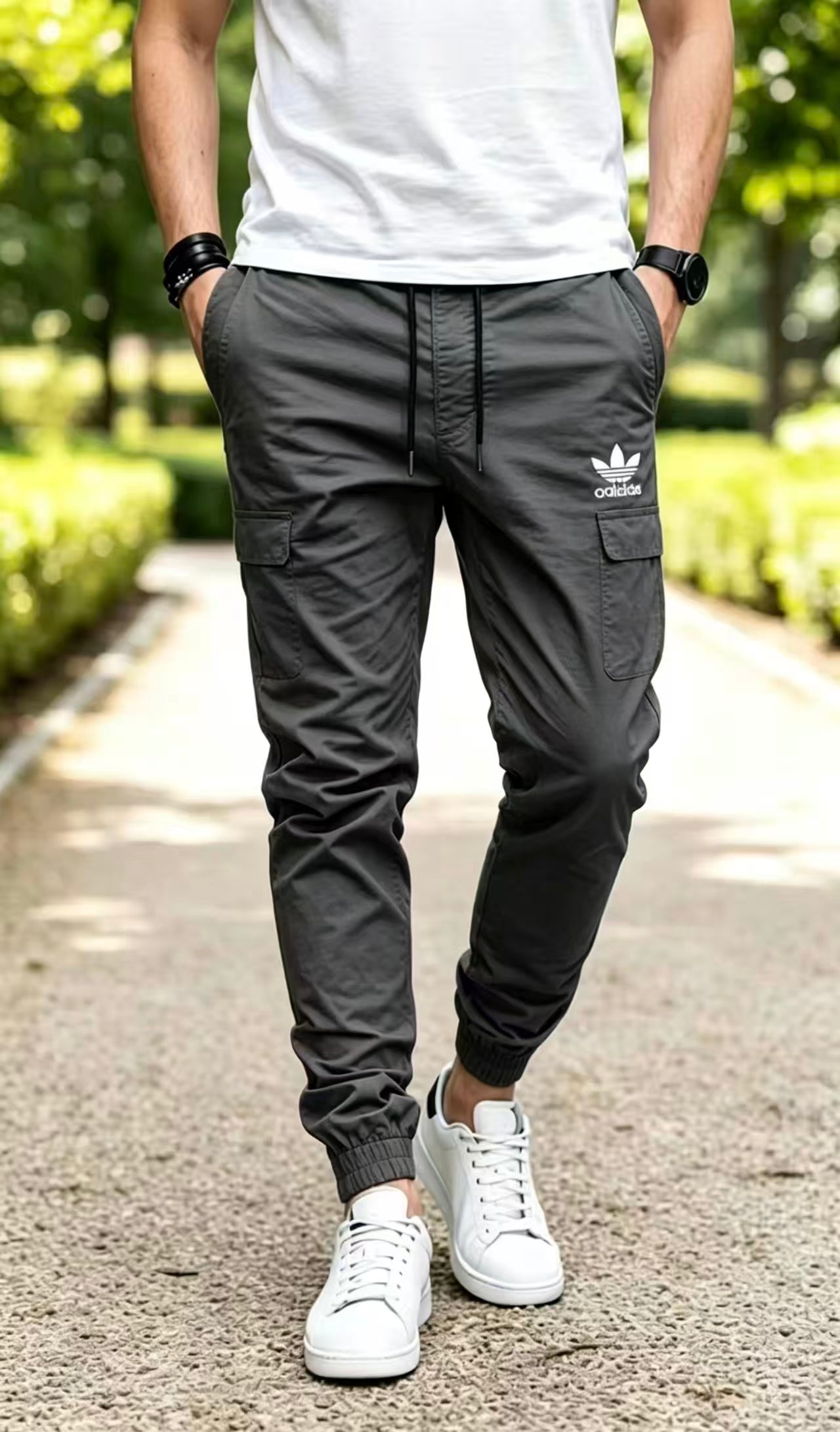 Adidas Trefoil Cargo Jogger Pants For Men