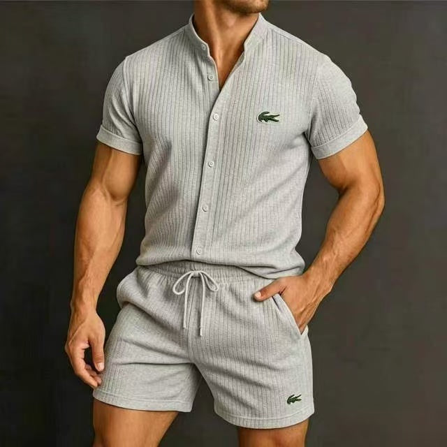 Multi-Color Lacoste Waffle Knit 2-Piece Matching Set Limited Flash Sale