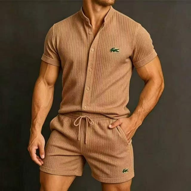 Multi-Color Lacoste Waffle Knit 2-Piece Matching Set Limited Flash Sale
