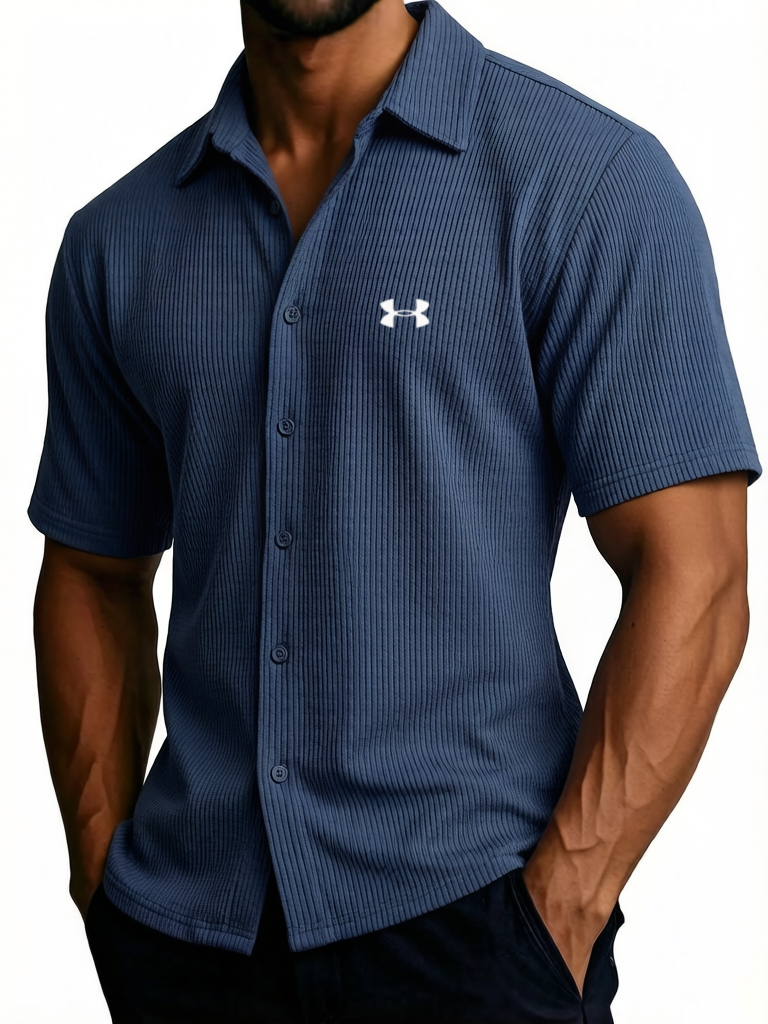 Men's Comfortable Ribbed Cotton Shirt