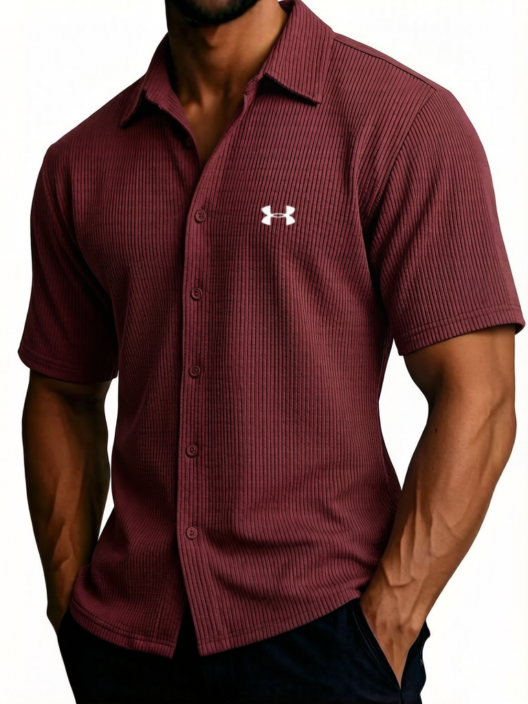 Men's Comfortable Ribbed Cotton Shirt